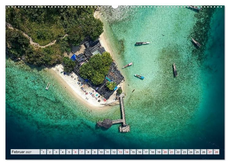 Produktbild: Indonesien von oben - spektakul&auml;re Landschaften aus der Vogelperspektive (hochwertiger Premium Wandkalender 2027 DIN A2 quer), Kunstdruck in Hochglanz