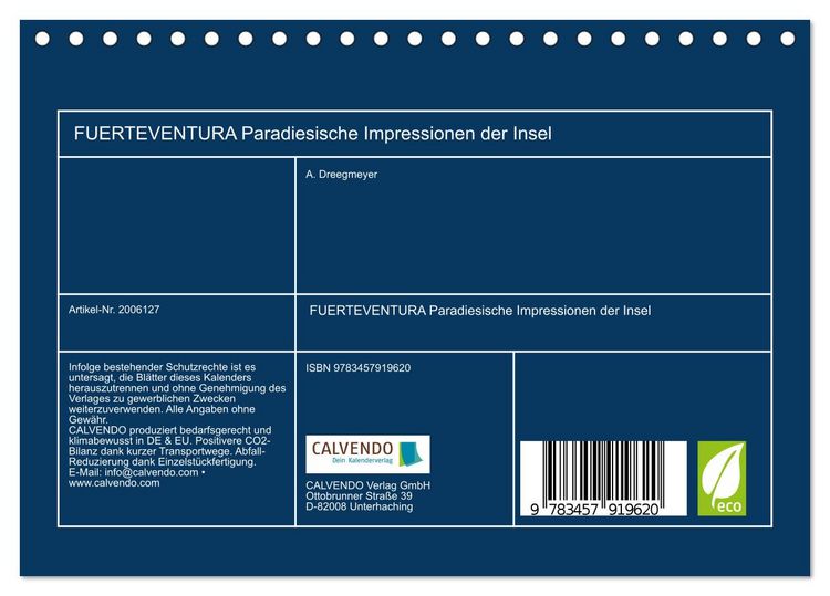 Produktbild: FUERTEVENTURA Paradiesische Impressionen der Insel (Tischkalender 2026 DIN A5 quer), CALVENDO Monatskalender