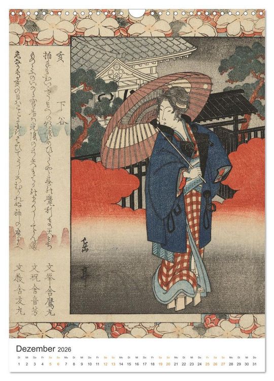 Produktbild: Kimonos und Karpfenmuster (Wandkalender 2026 DIN A3 hoch), CALVENDO Monatskalender