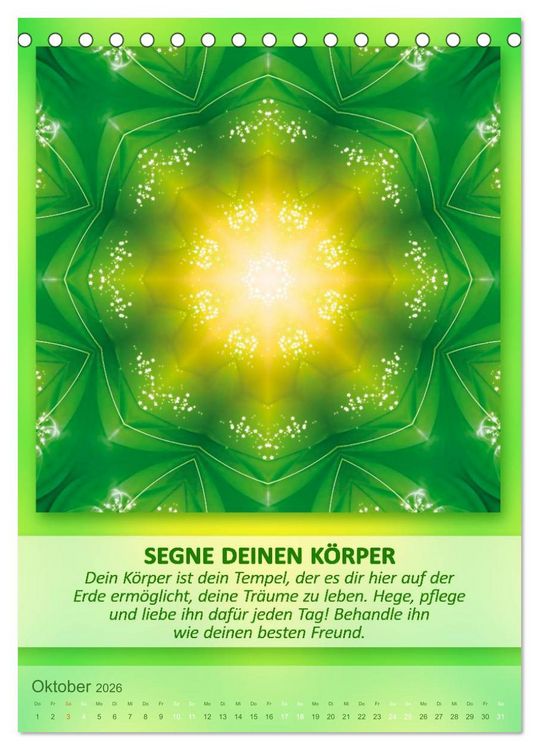 Produktbild: Light Energy Mandalas - Kalender - Vol. 2 (Tischkalender 2026 DIN A5 hoch), CALVENDO Monatskalender