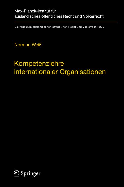 Produktbild: Kompetenzlehre internationaler Organisationen
