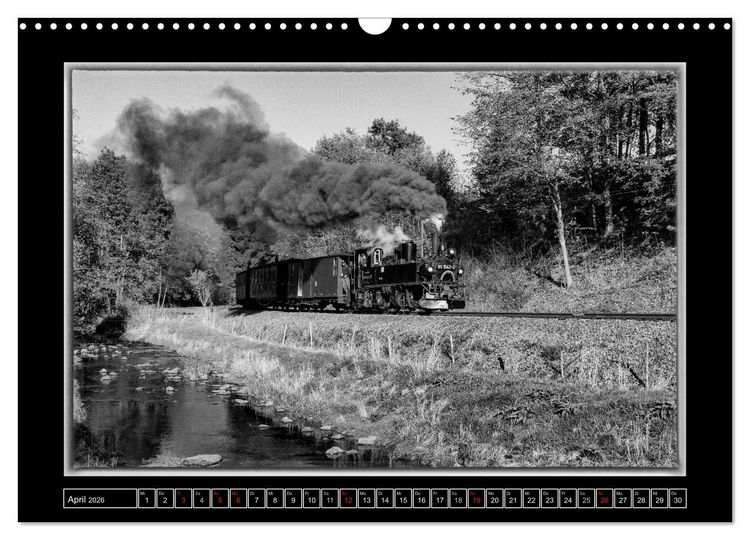 Produktbild: Unter Dampf - Mit der Pre&szlig;nitztalbahn durchs Erzgebirge (Wandkalender 2026 DIN A3 quer), CALVENDO Monatskalender