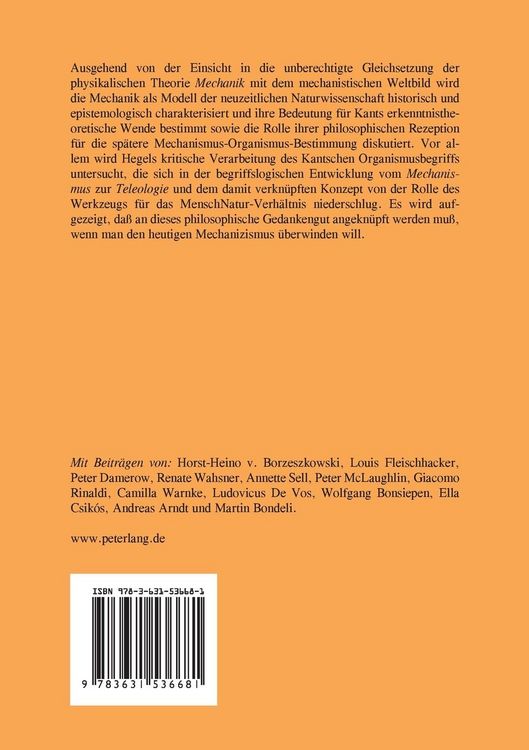 Produktbild: Hegel und das mechanistische Weltbild