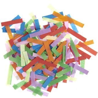 Produktbild: Krepp Konfetti, Regenbogen Klassik Mix, 15g, MIX, 7 x 35 mm, 25g/m&sup2;