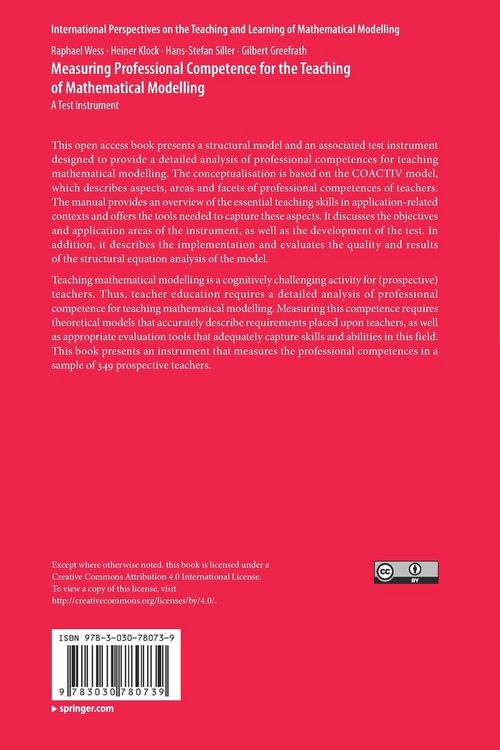 Produktbild: Measuring Professional Competence for the Teaching of Mathematical Modelling