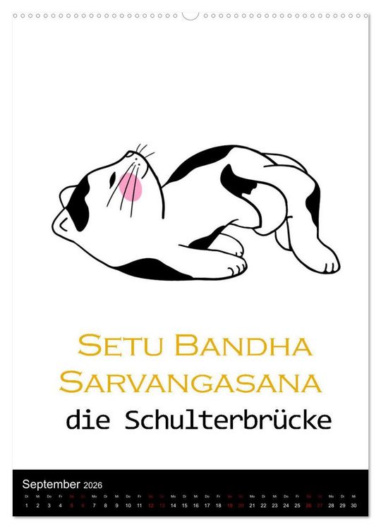 Produktbild: Yogakatzen - ganz entspannt im Hier und Jetzt (Wandkalender 2026 DIN A2 hoch), CALVENDO Monatskalender