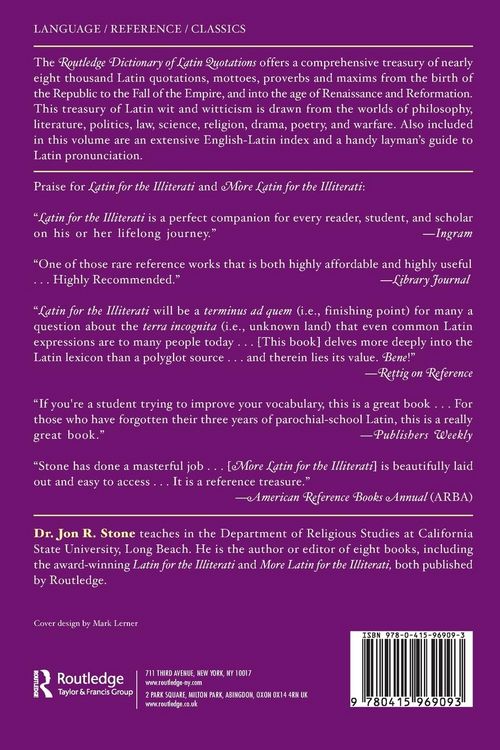 Produktbild: The Routledge Dictionary of Latin Quotations