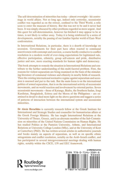 Produktbild: The Self-determination of Minorities in International Politics