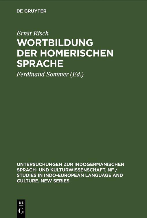 Bild vom Artikel Wortbildung der homerischen Sprache vom Autor Ernst Risch