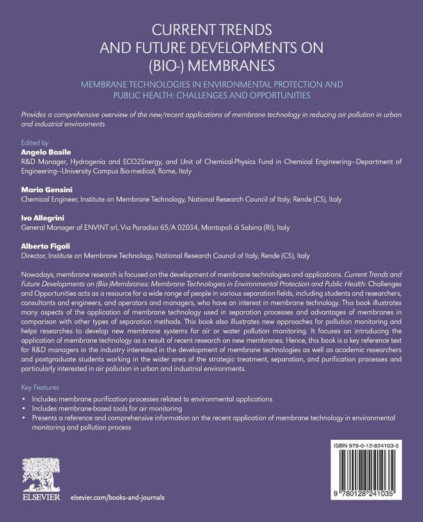 Produktbild: Current Trends and Future Developments on (Bio-) Membranes
