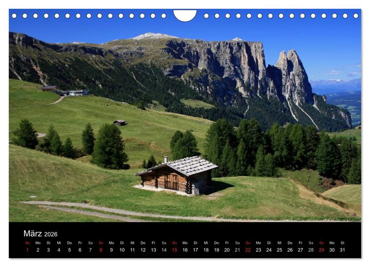 Produktbild: Alpe di Siusi - Seiser Alm (Wandkalender 2026 DIN A4 quer), CALVENDO Monatskalender