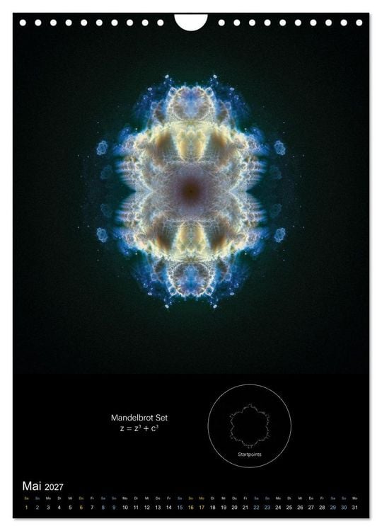 Produktbild: Buddhabrot fractal art (Wandkalender 2027 DIN A4 hoch), CALVENDO Monatskalender