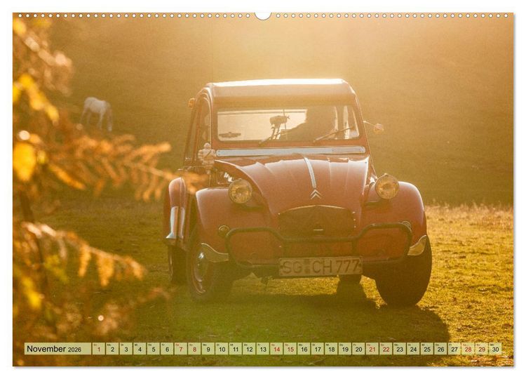 Produktbild: Franz&ouml;sische Klassiker - 2CV und D Modell Oldtimer (Wandkalender 2026 DIN A2 quer), CALVENDO Monatskalender