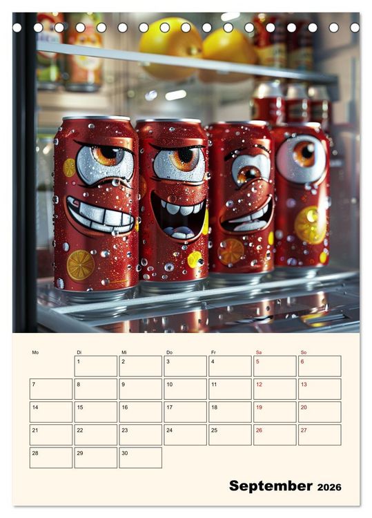 Produktbild: Nachts im K&uuml;hlschrank (Tischkalender 2026 DIN A5 hoch), CALVENDO Monatskalender