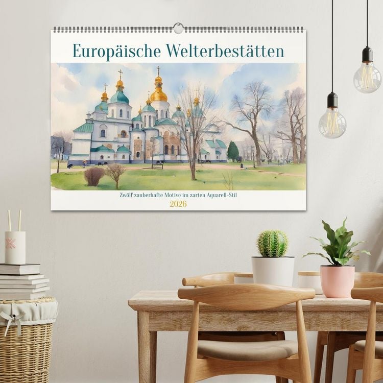Produktbild: Europ&auml;ische Welterbest&auml;tten (Wandkalender 2026 DIN A2 quer), CALVENDO Monatskalender