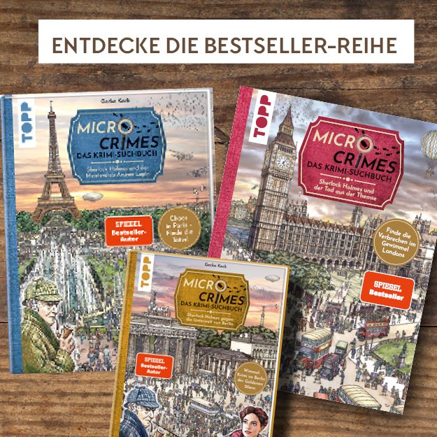 Produktbild: Micro Crimes. Das Krimi-Suchbuch. Sherlock Holmes gegen die Unterwelt Berlins. Finde die Ganoven im Gewimmel der Goldenen 20er