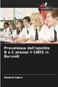 Produktbild: Prevalenza dell'epatite B e C presso il CNTS in Burundi