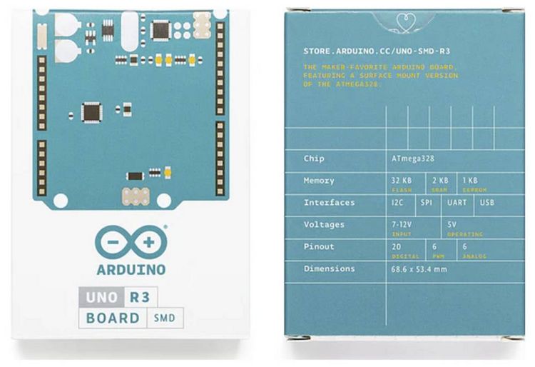 Produktbild: Arduino A000073 Board Uno Rev3 SMD Core ATMega328