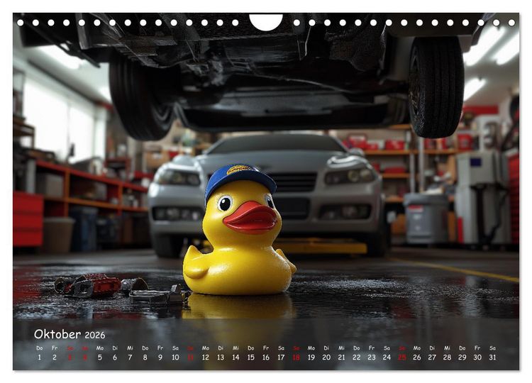 Produktbild: Badeenten Kalender - Quietscheenten in der Berufswelt (Wandkalender 2026 DIN A4 quer), CALVENDO Monatskalender