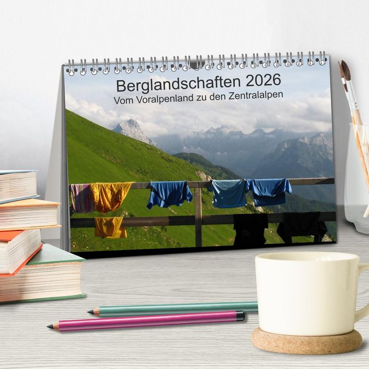 Produktbild: Bergwelten - Vom Voralpenland zu den Zentralalpen (Tischkalender 2026 DIN A5 quer), CALVENDO Monatskalender