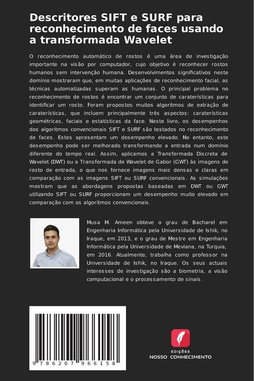 Produktbild: Descritores SIFT e SURF para reconhecimento de faces usando a transformada Wavelet