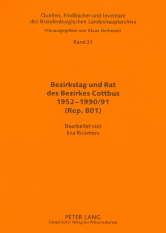 Produktbild: Bezirkstag und Rat des Bezirkes Cottbus 1952-1990/91 (Rep. 801)