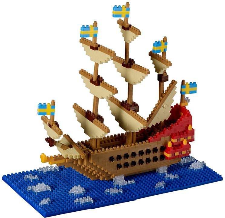 Produktbild: BRIXIES 200215 - Vasa Schiff, 3D Konstruktionsbausatz aus Ministeinen, ca. 650 Teile