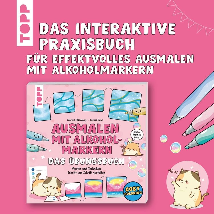 Produktbild: Ausmalen mit Alkoholmarkern - das &Uuml;bungsbuch