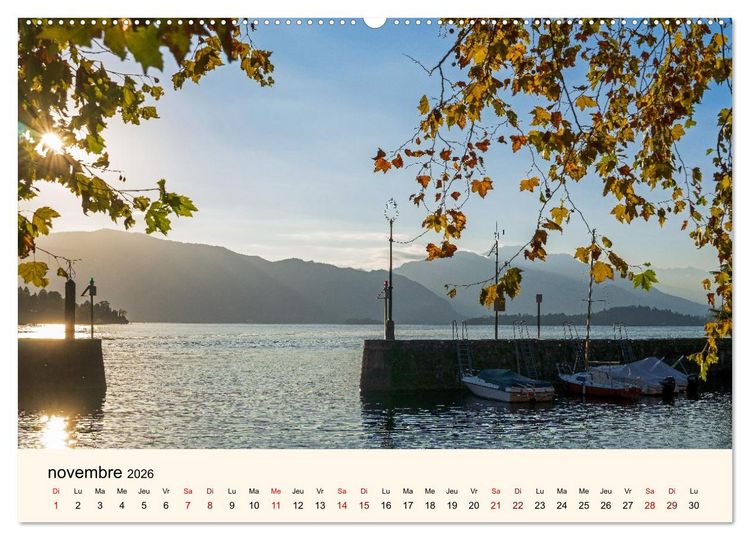 Produktbild: Coup d'&oelig;il sur le Lac Majeur (Calendrier mural 2026 DIN A2 vertical) calendrier de bureau