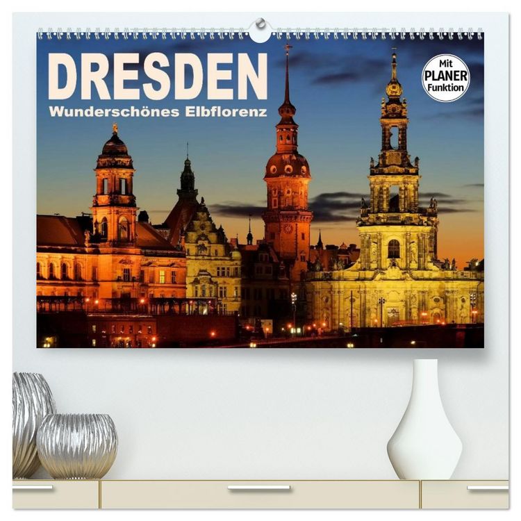Produktbild: Dresden - Wundersch&ouml;nes Elbflorenz (hochwertiger Premium Wandkalender 2026 DIN A2 quer), Kunstdruck in Hochglanz