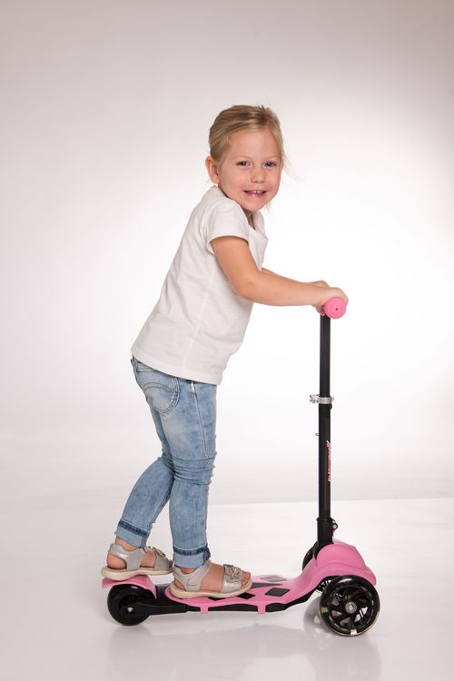 Produktbild: New Sports 3-Wheel Scooter Rosa, 120 mm, ABEC 7
