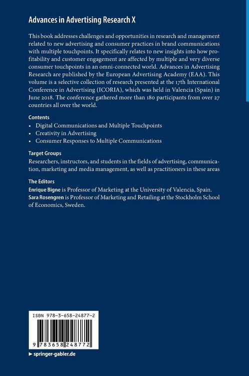 Produktbild: Advances in Advertising Research X
