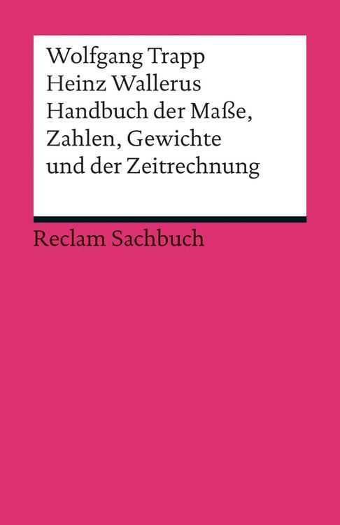 Produktbild: Handbuch der Ma&szlig;e, Zahlen, Gewichte und der Zeitrechnung