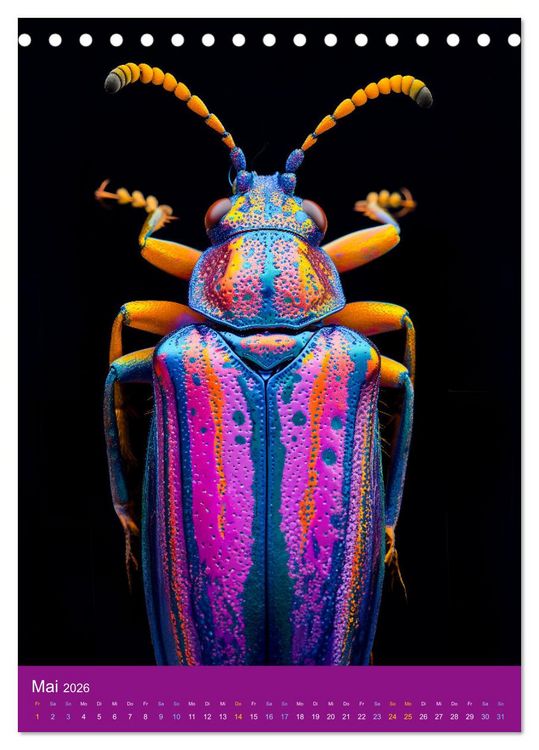 Produktbild: Neon-Evolution - Fluoreszierende Fantasietiere der KI-Welt (Tischkalender 2026 DIN A5 hoch), CALVENDO Monatskalender