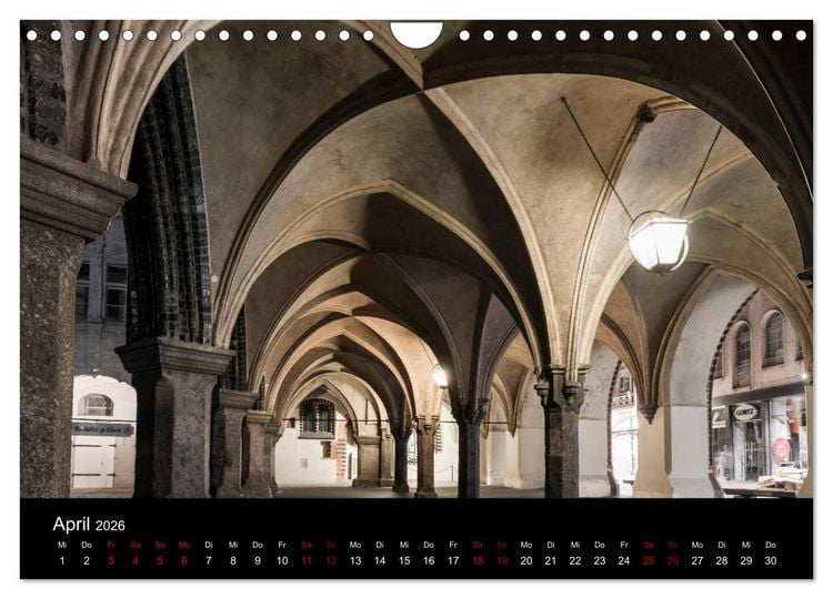 Produktbild: Eine Nacht in L&uuml;beck (Wandkalender 2026 DIN A4 quer), CALVENDO Monatskalender