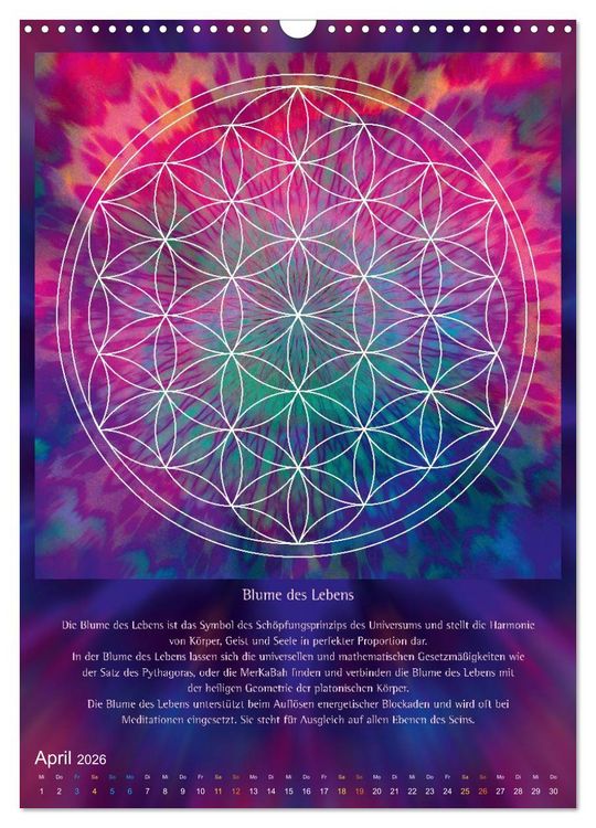 Produktbild: Heilige Geometrie und Bilder der Neuen Zeit (Wandkalender 2026 DIN A3 hoch), CALVENDO Monatskalender