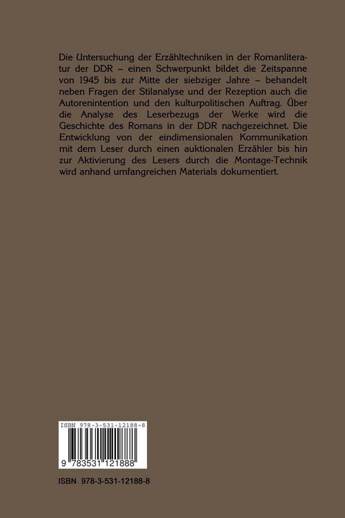 Produktbild: Die Romanliteratur der DDR