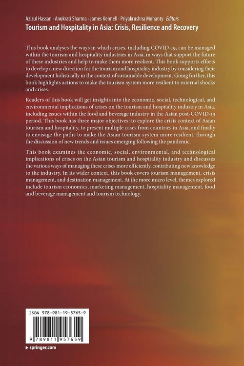 Produktbild: Tourism and Hospitality in Asia: Crisis, Resilience and Recovery