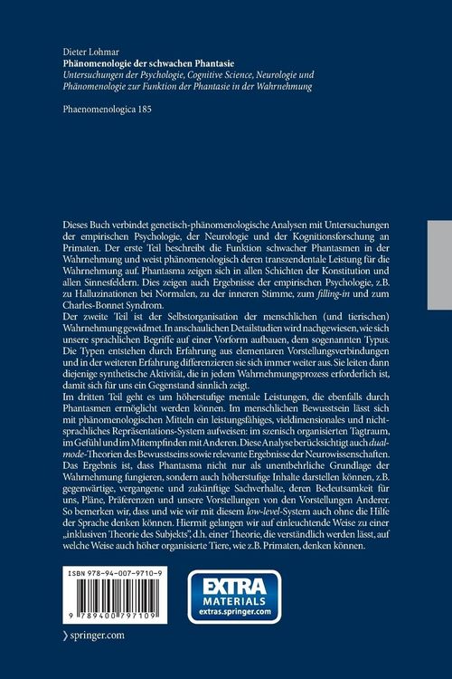 Produktbild: Ph&auml;nomenologie der schwachen Phantasie