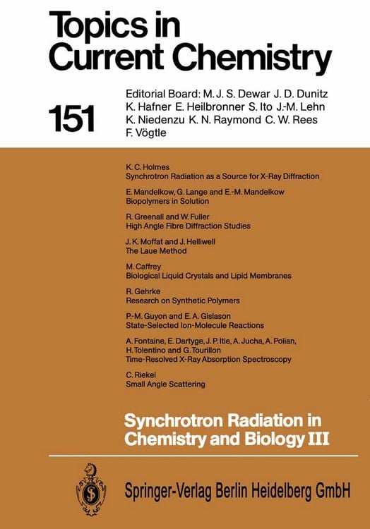Produktbild: Synchrotron Radiation in Chemistry and Biology III