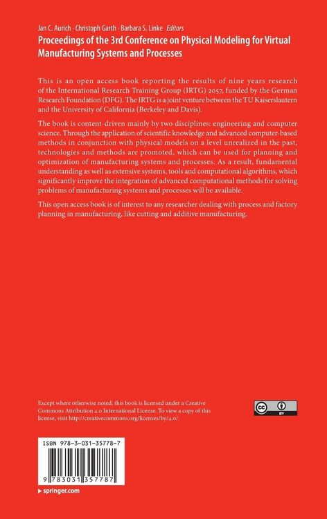 Produktbild: Proceedings of the 3rd Conference on Physical Modeling for Virtual Manufacturing Systems and Processes