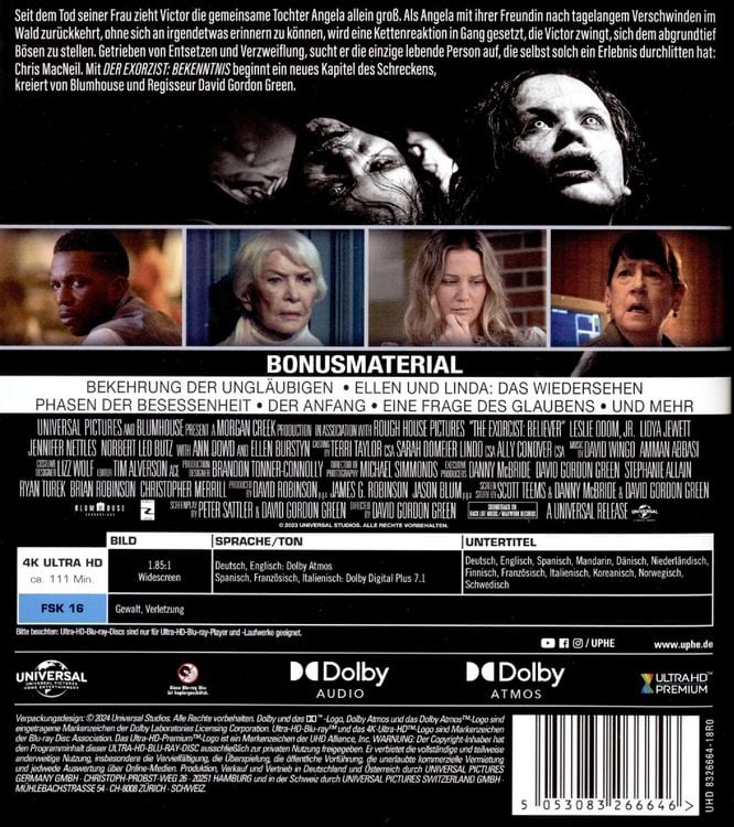 Produktbild: DER EXORZIST: BEKENNTNIS (4K Ultra HD)