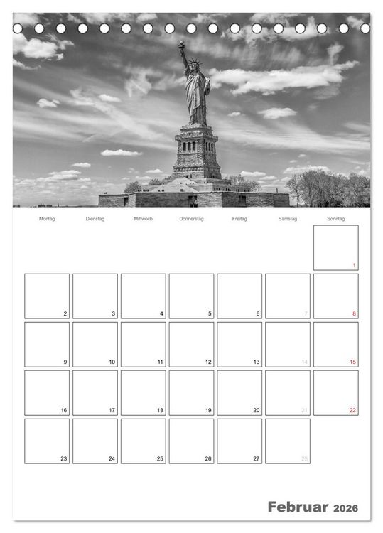 Produktbild: NEW YORK Skylines (Tischkalender 2026 DIN A5 hoch), CALVENDO Monatskalender