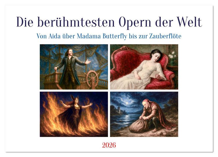 Produktbild: Die ber&uuml;hmtesten Opern der Welt (Wandkalender 2026 DIN A3 quer), CALVENDO Monatskalender