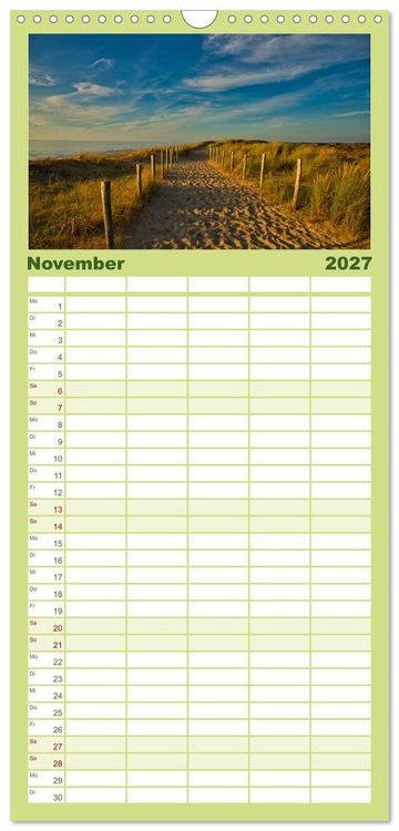 Produktbild: Familienplaner 2027 - Streifzug durch Nordholland mit 5 Spalten (Wandkalender, 21 x 45 cm) CALVENDO
