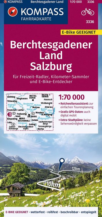 Produktbild: KOMPASS Fahrradkarte 3336 Berchtesgadener Land, Salzburg 1:70.000