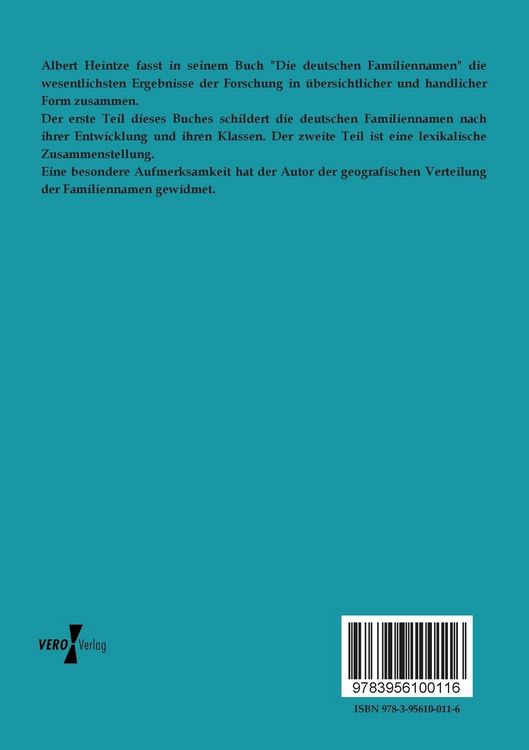 Produktbild: Die Deutschen Familiennamen