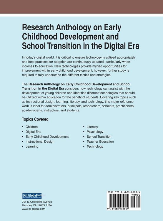 Produktbild: Research Anthology on Early Childhood Development and School Transition in the Digital Era, VOL 1