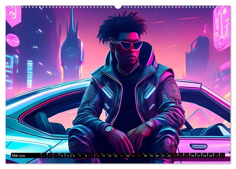 Produktbild: Cyberpunk (Wandkalender 2026 DIN A2 quer), CALVENDO Monatskalender