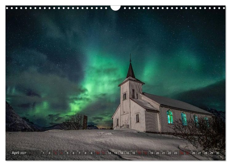 Produktbild: Aurora Borealis - Lichter des Nordens (Wandkalender 2027 DIN A3 quer), CALVENDO Monatskalender